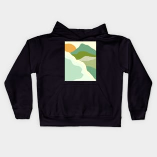 Minimal Landscape #11 - Modern Abstract Print Kids Hoodie